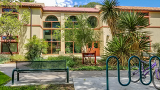 An exterior picture of the President's Hall women's dorm